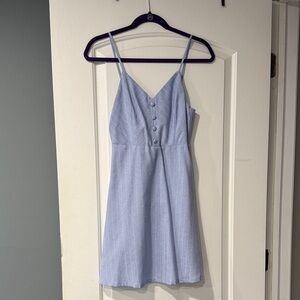 Lulu's Light Blue Striped Dress